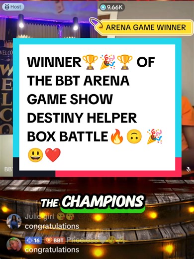 BBT Arena Game Champion Celebration