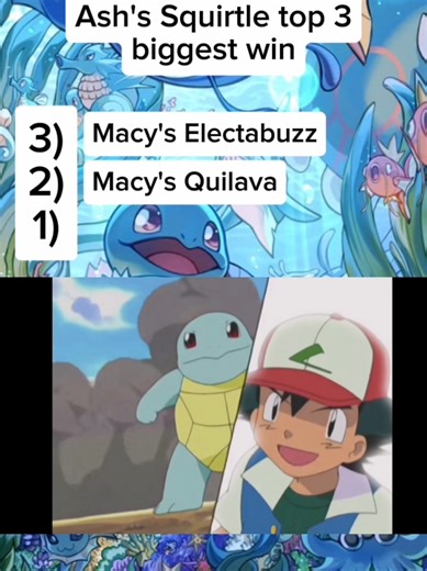 Top 3 Victories of Ash's Squirtle in Pokémon Anime