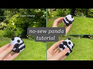 NO-SEW TINY PANDA CROCHET TUTORIAL || Rachel's Crochet Creations