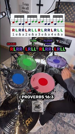 Easy Drum Pattern For Beginners (Paradiddle) 🥁 #drums