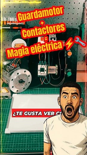 ¿Cómo se controla un motor trifásico? 🛑🟢 Arranque y paro explicado con guardamotor y contactor"