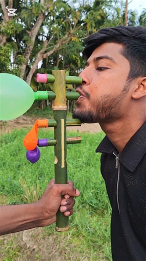 Village Talent: Homemade Creative Balloon Blowing Machine.