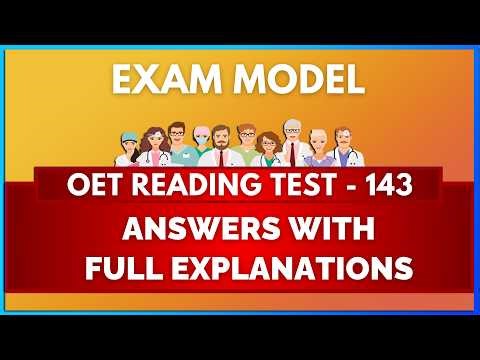 OET READING TEST - 143 | MIHIRAA