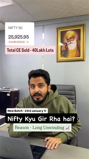 Stawx Academy - Lovish Juneja on Instagram: "Nifty Falling Reason and Option Chain Analysis explained by Lovish sir in above video✅📈 New ONLINE BATCH ➡️ 23rd January To Enroll in our Training session- Click the link in bio or Call at 7666666754 Bitcoin Options Trading Platform link in Bio 📈 Follow @stawxacademy for updates ✅📈 Our content is intended to be used and must be used for educational purposes only. It is very important to do your own analysis before making any investment based on you