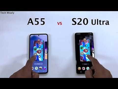 SAMSUNG A55 vs Samsung S20 Ultra - Speed Test