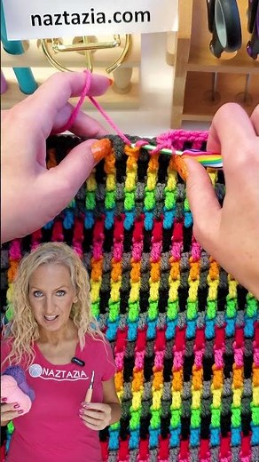 Crochet Mosaic Moss Stitch #shorts