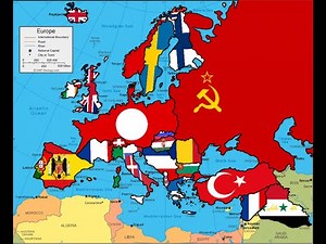 Flag map of Europe 1940