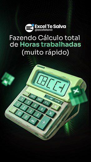 🕐 Aprendeu como calcular horas trabalhadas no Excel? Agora imagina dominar muito mais do que isso — e do zero! 😮💻 Dia 07 de abril vai rolar um aulão gratuito de Excel pra quem quer agilidade, destaque e segurança nas planilhas! 🚀 Comenta "Todos" aqui e eu te mando o link no direct! 📩💚 #excel #exceltesalva #cursoexcel #cursoexcelonline #dicasdeexcel | Excel te Salva