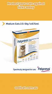 #Tick season is here…though is some parts of #Australia it never goes away. The #paralysistick can kill, and even #indoorcats are at risk, as we can bring ticks inside on our clothing. Keep your #cat safe today with Felpreva - three months complete #parasiteprevention in one #spoton . #ProtectYourCat today. #wellcat #wellcataustralia #catvet #catadvice #catcaretips | Wellcataustralia