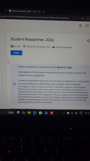 Google internships for freshers in 2026 #coding #learning #internship #programming #python