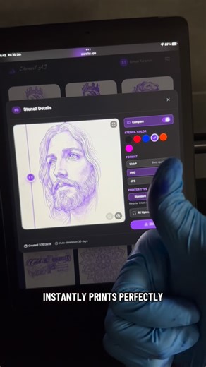 Stencil AI on Instagram: "Stencil AI makes perfect tattoo stencils that can be printed on a stencil machine printer easily. iOS app coming in March. #tattoostencil #tattooartist #tattootips #tattooist"