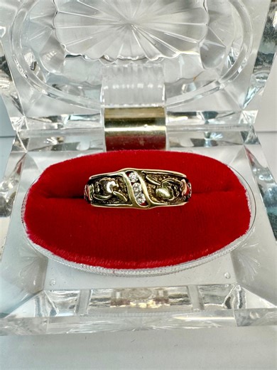 Vintage 10k Coleman Co Black Hills Gold Diamond Ring: Grape Leaf Design - Etsy