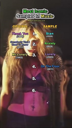 Most Iconic Samples In Music #music #singer #singing #cover #Short #shorts #singers #playlist