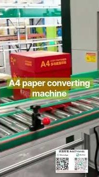 Automatic A4 copy paper cutting, ream wrapping, carton packing machine #machine
