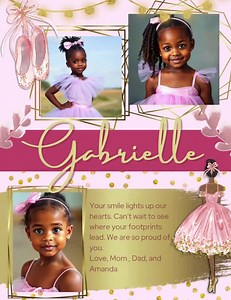 Ballet Yearbook Dedication Page Template: Editable Dance Program Ad (canva) - Etsy