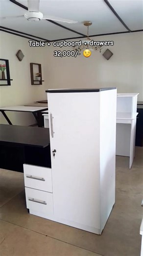 Steel Study Tables with Cupboard and Drawers