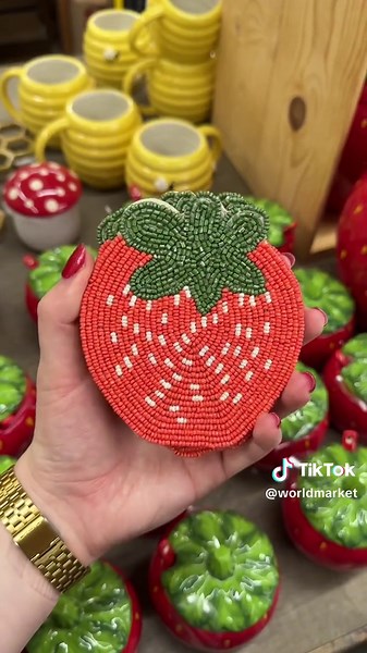 Berry chic! 🍓 Our Strawberry Kitchenware is back and we've added new finds to the collection to sweeten up your space for spring. #WorldMarket #Strawberry #Strawberries #KitchenDecor #SpringDecor #EclecticDecor
