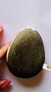 Cute Dog Painting on Rock 🐶 #acrylicpainting #RockPainting | Little Rocks