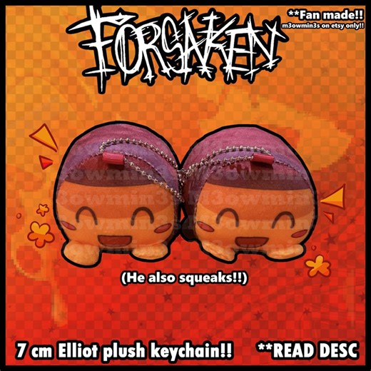 Roblox Forsaken Elliot Plush Keychain - Etsy