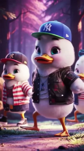 cute ducks dance hip hop in the beautifull forest #duckadventures #friends #hiphopdance