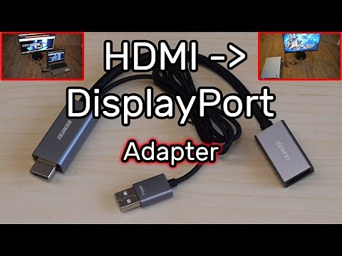 Connecting the BENFEI HDMI to DisplayPort adapter + short test