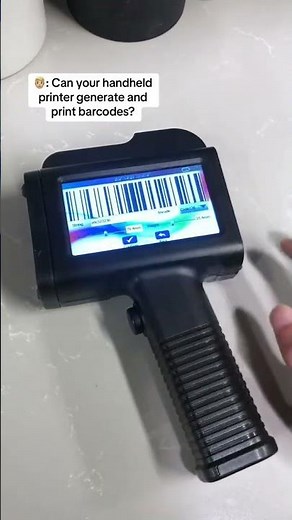 This handheld printer can generate and print scannable barcodes and QR codes on any surface