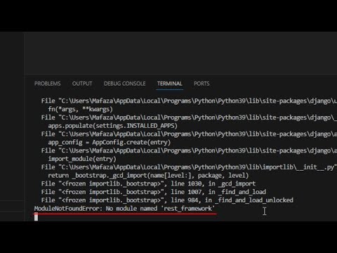 ModuleNotFoundError: No module named rest_framework - Django Python
