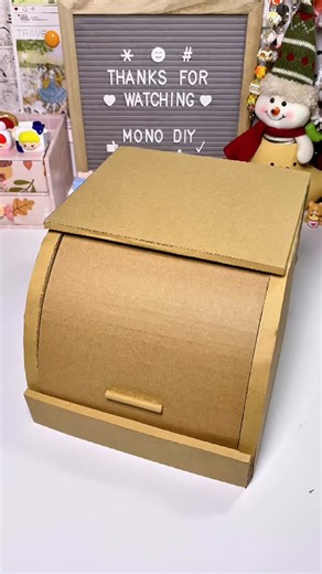 Mono DIY on Instagram: "Hộp lưu trữ nắp kéo | pull-lid storage box #diy #cardboard #craft #monodiy"