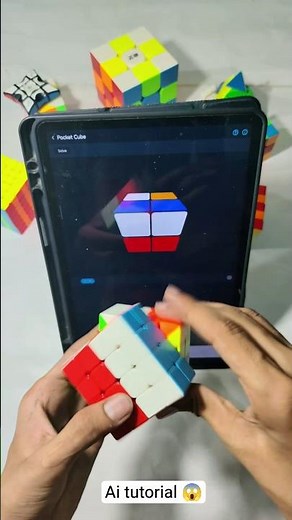 4by4 cube solve by using ai😱 l ai tricks l #cube #shortclips #video