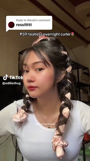 Wanda Nylon Heatless Overnight Hair Curler Result