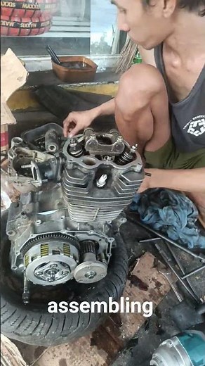 Assembling of TMX 125 alpha engine #motorcycle #motorbike #motovlog