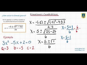 Ecuación Cuadrática - Fórmula General