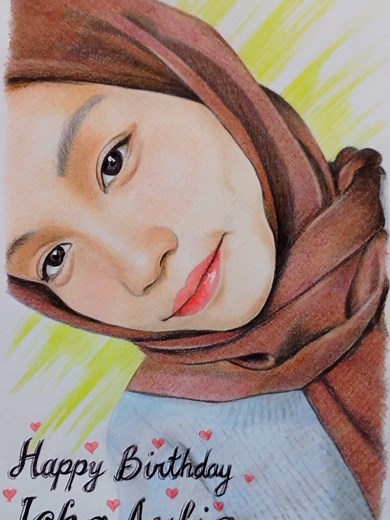 Melukis menggunakan pensil warna diatas kertas #fyp #viral #lukispensil #ordwrnow