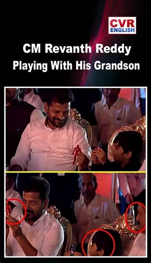 CM Revanth Reddy Playing With His Grandson In Global Summit |CVR English