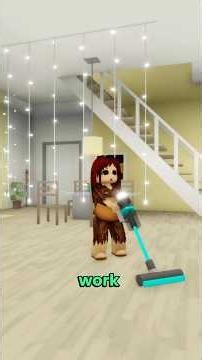 My Daughter 😭 doing Hard work on Brookhaven #roblox #brookhaven