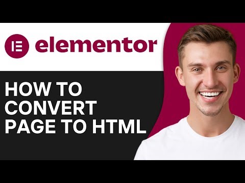 HOW TO CONVERT ELEMENTOR PAGE TO HTML (2025)