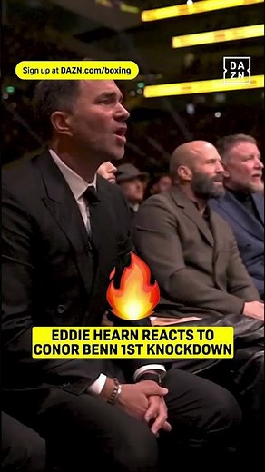 Eddie Hearn REALLY enjoyed Conor Benn's first knockdown against Chris Eubank Jr in the rematch