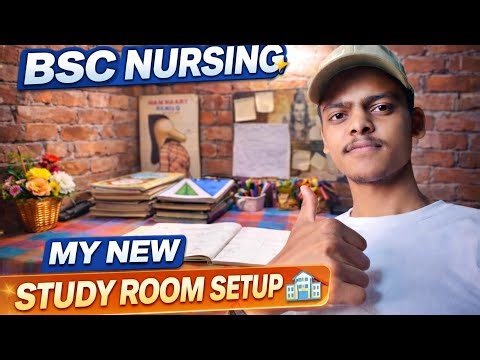 MY NEW STUDY ROOM SETUP 🏣#study room#bscnursing #cnet #nursingsaurabhcareer