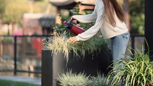 Worth Garden Heavy Metal Planter Box - 30" x 11" x 13" Large Rectangular Steel Planter - Flower Plant Pot for Indoor Outdoor Use - No Assembly Required - Insert Plate - Breathable (Matte Black)