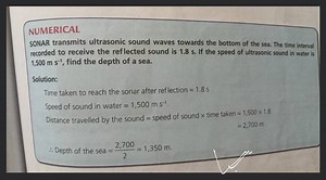 NUMERICALSONAR transmits ultrasonic sound waves towards the bo... | Filo