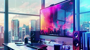 Ai Generated, Computer, Desk. Free Stock Video