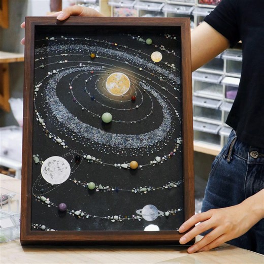 Glow Galaxy Shadow Box DIY Kit, Crystal Planet Art Frame, Aesthetic Night Light Decor, Relaxing Craft Set, Unique Home Gift (no Glue) - Etsy