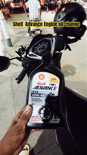 Shell advance engine oil change #shell #shellpetrol #engineoil #scooter #bike