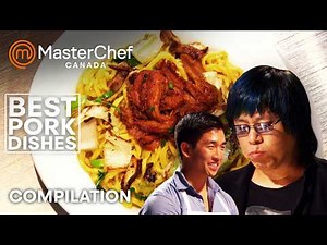 MasterChef Canada Best Pork Dishes | Chinese BBQ, Pork Roulade & Umami Sausage