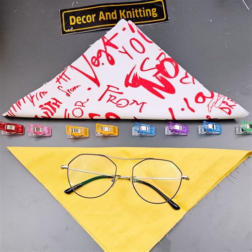 8.1K views · 30 reactions | How to sew a glasses case in the easiest way with two pieces of square fabric? | Decor And Knitting | Facebook