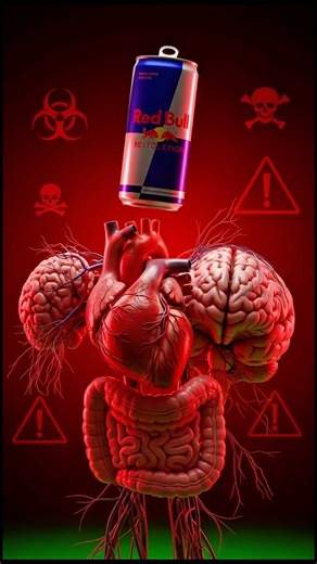 Red Bull vs Your Body (Inside View) #facts #redbull