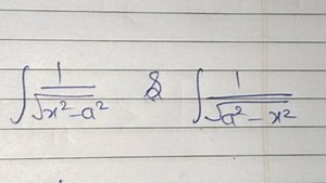 \int \frac{1}{\sqrt{x^{2}-a^{2}}} \& \int \frac{1}{\sqrt{a^{2}-... | Filo