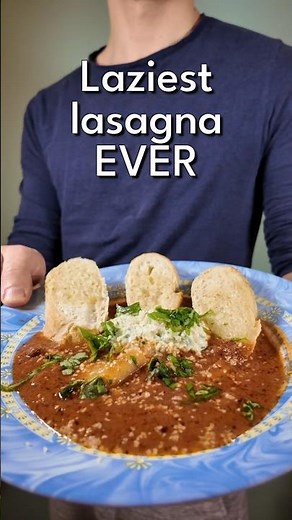 The laziest lasagna soup (one pot) #shorts