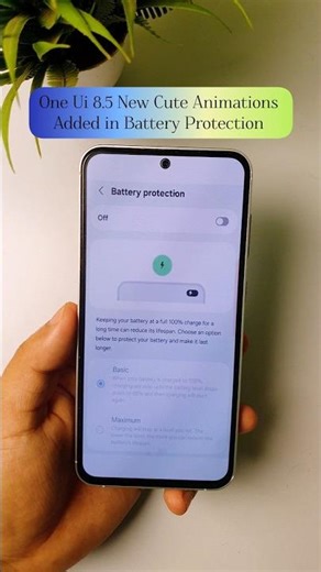 🔋One Ui 8.5 New Cute Animations in Battery Protection | Samsung