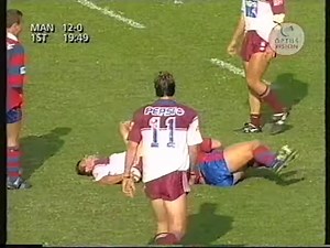 Marc Glanville hit on Craig Field 1997 This video always gets a huge response Credit to Fieldsy, gets straight back up | Retro Rugby League videos